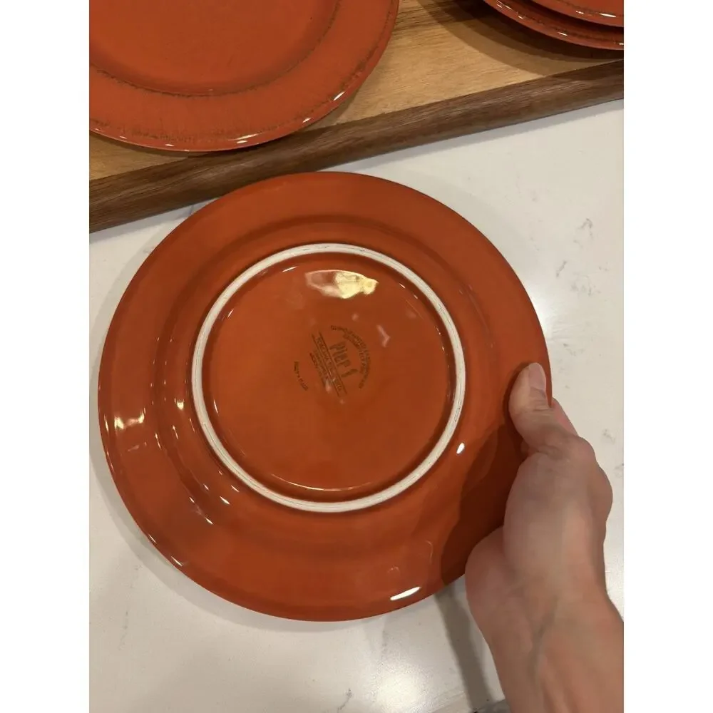 Pier 1 Toscana Terracotta Salad Luncheon Plate 8.75